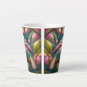 Rainbow Crested Jay Fantasy Bird Latte Mok (Voorkant)