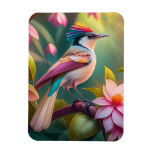 Rainbow Crested Jay Fantasy Bird Magneet