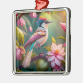 Rainbow Crested Jay Fantasy Bird Metalen Ornament (Links)