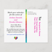 [Rainbow Crinkle Mariage] Cartes postales Coeurs r (Dos)