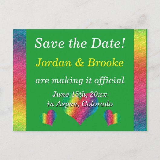[Rainbow Crinkle Mariage] Cartes postales Coeurs V (Devant)