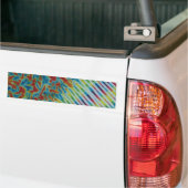 Rainbow Crinkle & Stripe Tie Dye Bumpersticker (Op Truck)