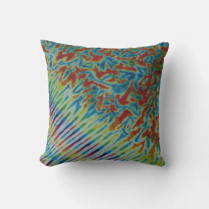 Rainbow Crinkle Stripe TieDye American MoJo Kussen