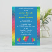 [Rainbow Crinkle Wedding] Harten Moderne Blauw (Staand voorkant)