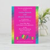 [Rainbow Crinkle Wedding] Harten Moderne Roze (Staand voorkant)
