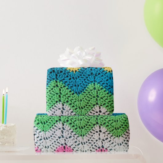 Rainbow Crochet Design Cadeaupapier (Feestgeschenken)