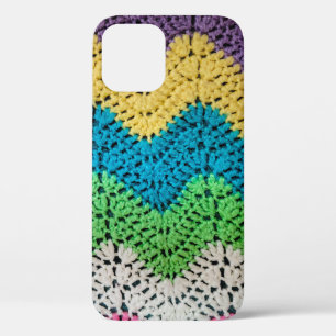 Rainbow Crochet Design iPhone 12 Hoesje