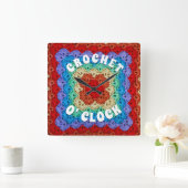 Rainbow Crochet Vierkante Klok (Huis)