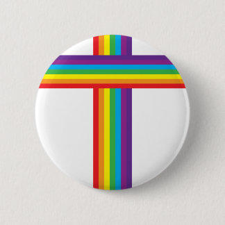 Rainbow CROSS Ronde Button 5,7 Cm