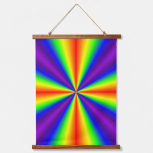 Rainbow Cross Wood Tapestry Hangend Wandkleed