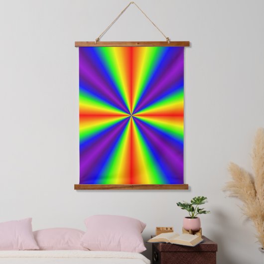 Rainbow Cross Wood Tapestry Hangend Wandkleed (Slaapkamer)