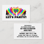 Rainbow Crowd, Gay pride Celebration Invitation Ca (Devant / Derrière)