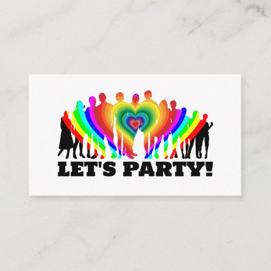 Rainbow Crowd, Gay pride Celebration Invitation Ca (Devant)