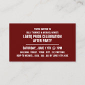 Rainbow Crowd, LGBTQ Pride Invitation Card (Dos)