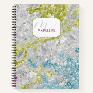 Rainbow Crush Folie Chic Monogrammed Girly School Notitieboek