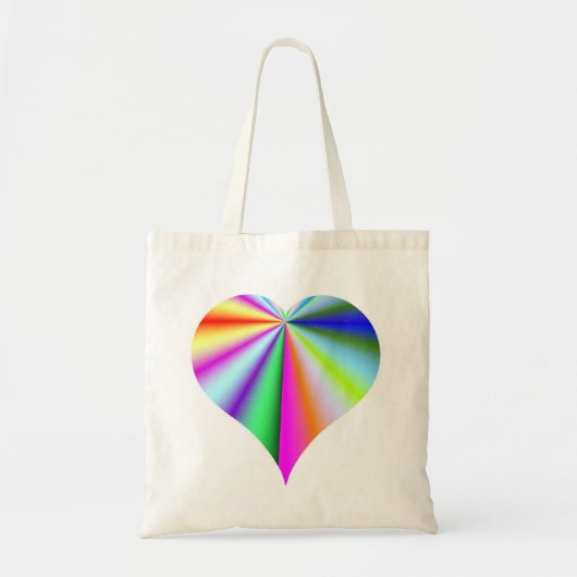 Rainbow Crush Heart Canvas tas (Voorkant)
