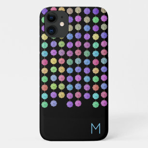 Rainbow Crystal Strands Monogram Telefoon Case
