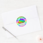 Rainbow Cupcake Joyeux Stickers Anniversaire (Enveloppe)