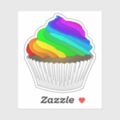 Rainbow Cupcake Sticker (Vel)