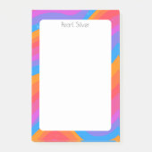 Rainbow Curves CUSTOM Chic Monogram aangepast Post-it® Notes (Voorkant)