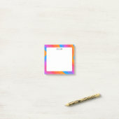 Rainbow Curves CUSTOM Chic Monogram aangepast Post-it® Notes (Op bureau)