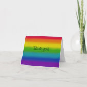 Rainbow Customizable Thank You Folded Note Card (Devant)
