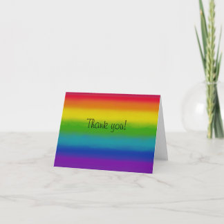 Rainbow Customizable Thank You Folded Note Card Notitiekaartje