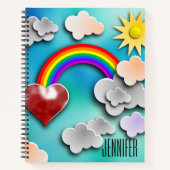 Rainbow Cut-Out Personal Carnet Creative Journal (Devant)