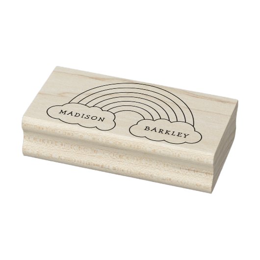 Rainbow Cute Kinder Name Rubber Stamp Rubberstempel (Stempel)