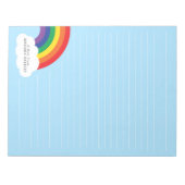 Rainbow Cute Kinder Personal Briefpapier Notitiebl Notitieblok (Voorkant)