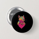 Rainbow Cute Squirrel Hugging Valentine Heart Love Ronde Button 5,7 Cm (Voorkant /achterkant)