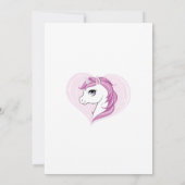 Rainbow Cute Unicorn Enfants 1 Invitation annivers (Dos)