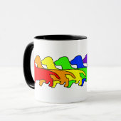 Rainbow Dachshund Mok (Voorkant links)