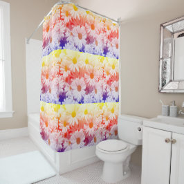 Rainbow Daisies Douchegordijn