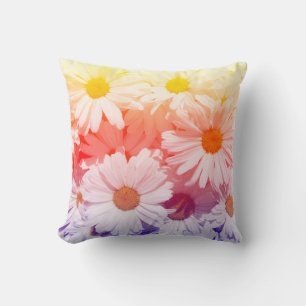 Rainbow Daisies Kussen