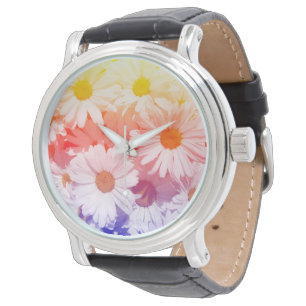 Rainbow Daisies Watch Horloge