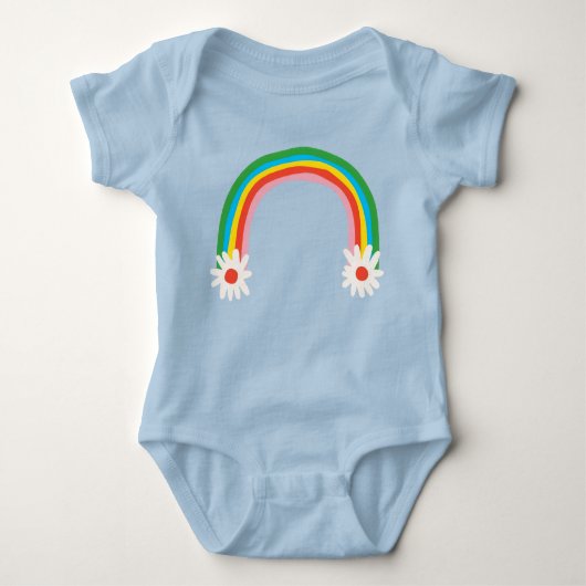 Rainbow & Daisy Baby Bodysuit (Voorkant)