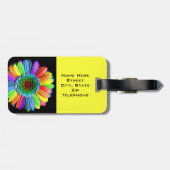 Rainbow Daisy Bagagelabel (Achterkant horizontaal)