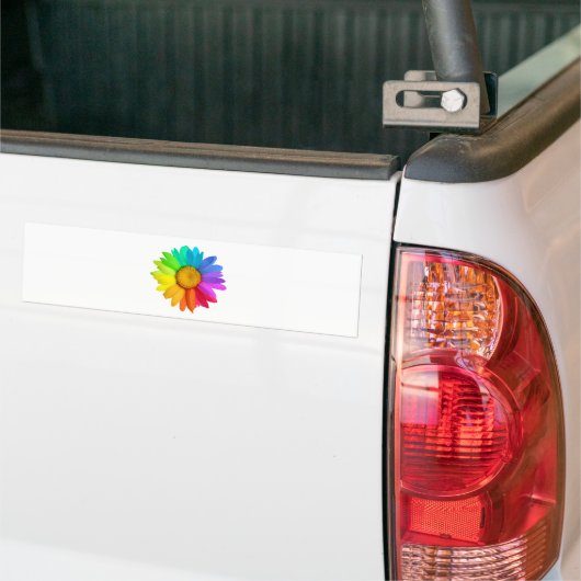 Rainbow Daisy Bumpersticker (Op Truck)