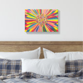 Rainbow Daisy Canvas Afdruk (Insitu (Slaapkamer))