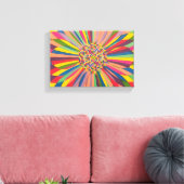 Rainbow Daisy Canvas Afdruk (Insitu (Woonkamer))
