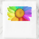 Rainbow Daisy Rechthoekige Sticker (Tas)