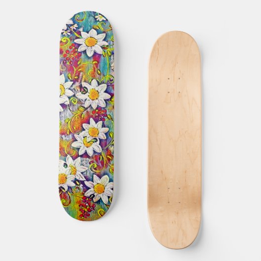 Rainbow Daisy Skateboard (Recto)