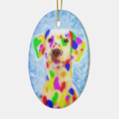 Rainbow Dalmatian Keramisch Ornament (Links)