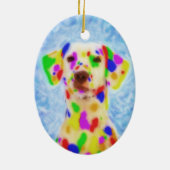 Rainbow Dalmatian Keramisch Ornament (Achterkant)