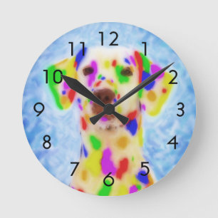 Rainbow Dalmatian Ronde Klok