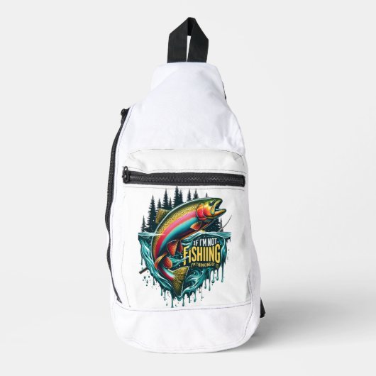 Rainbow Dance Een levendige vis springt uit het wa Sling Bag (Voorkant)