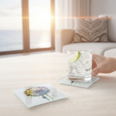 Rainbow Dandelion Glazen Onderzetter