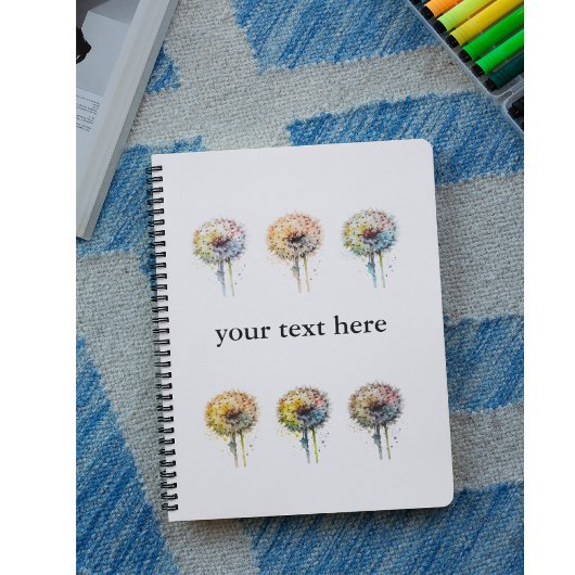 Rainbow Dandelion, op maat Notitieboek