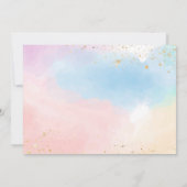 Rainbow Dank u kaart verjaardagsfeestje (Achterkant)